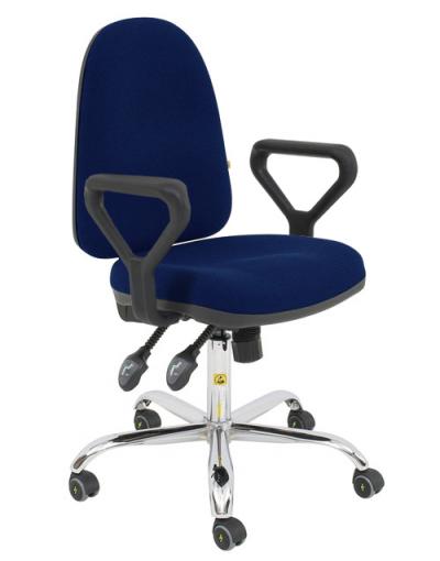 ESD Chair Comfort castors Blue fabric seat height adjustment range 505 630 mm 540 RS K1ESD/S BLU